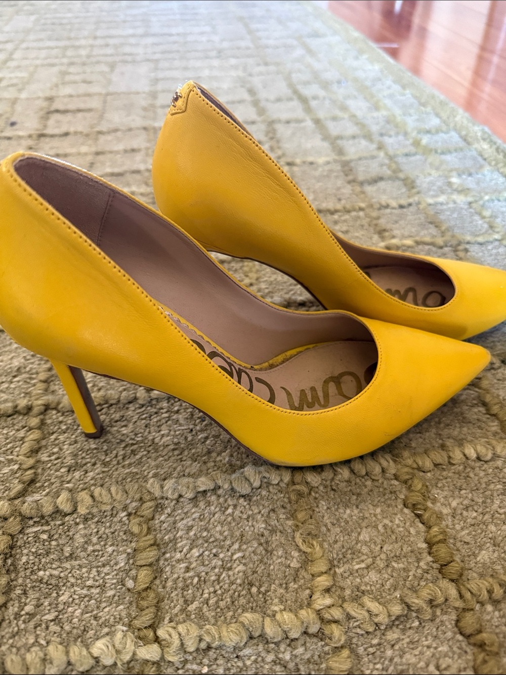 Sam Edelman Bright Yellow Pointed Toe Heels